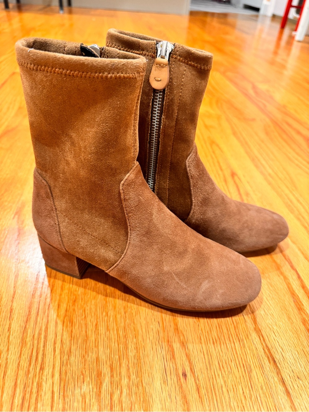 Women's Suede Ankle Boots - Brown